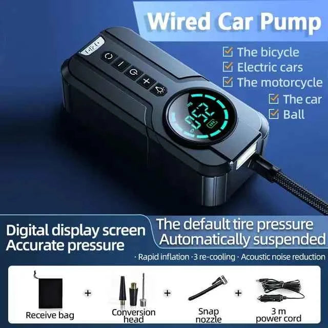 Portable Air Compressor - 2-in-1 Versatile Solution for On-the-Go Inflating