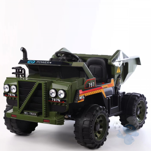 2026 12V Dump Truck Ride On Car for Kids - 2 Seater with Remote Control and Electronic Dumper