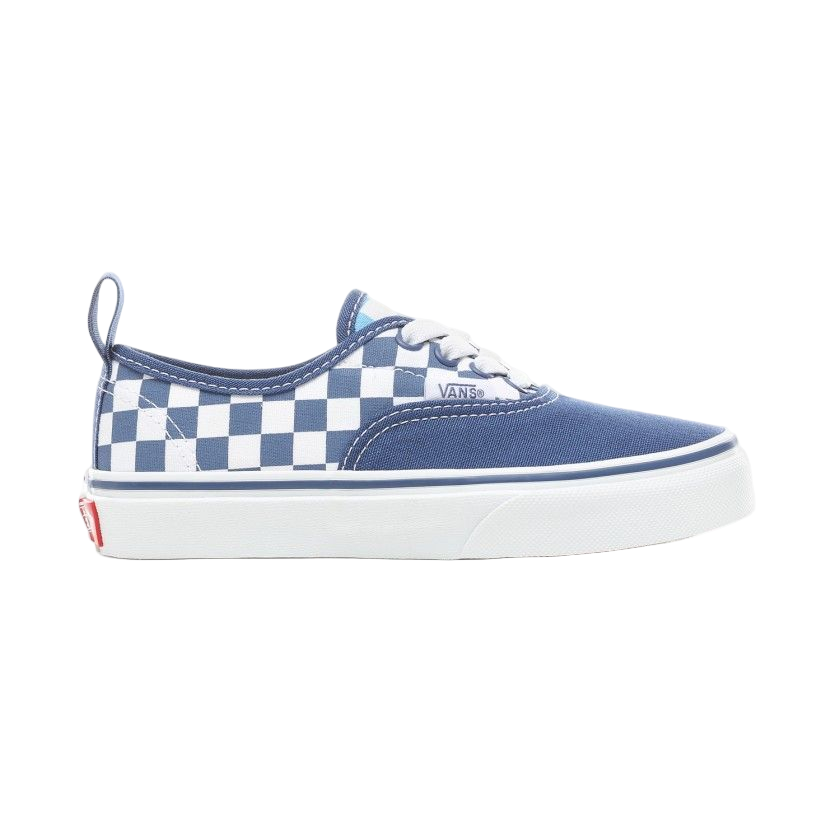 Vans 'Authentic Elastic' Shoes - Navy/True White Checkerboard (KIDS)