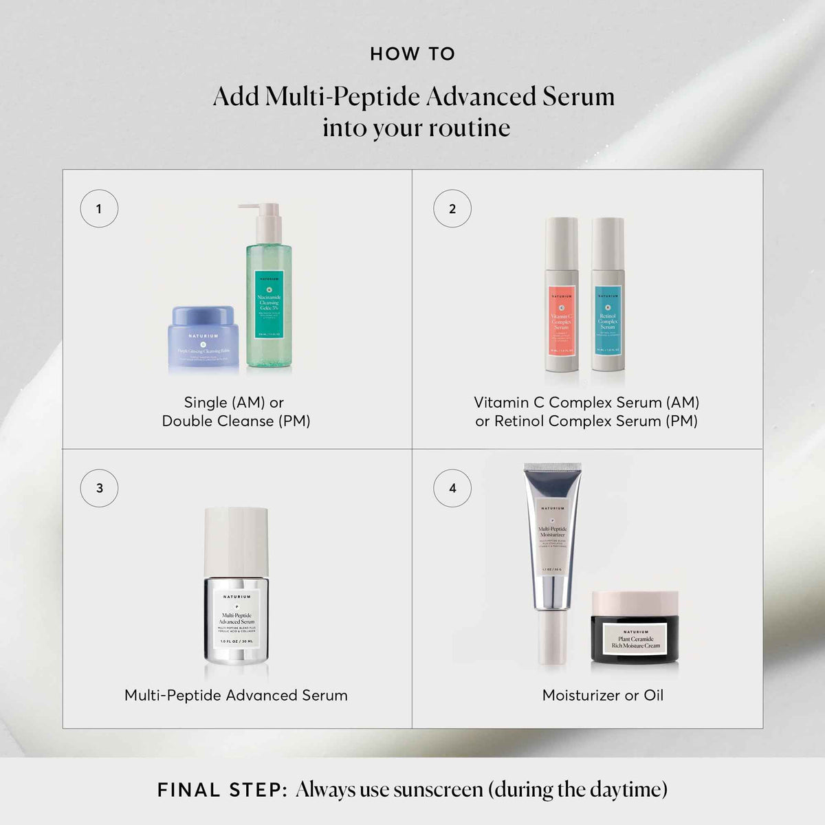 Naturium Multi-Peptide Advanced Serum, Collagen and Ferulic Acid, Argireline Amplified and Copper Peptides, 1.0 FL OZ / 30 ml 🍁 All In One Marketplace Canada