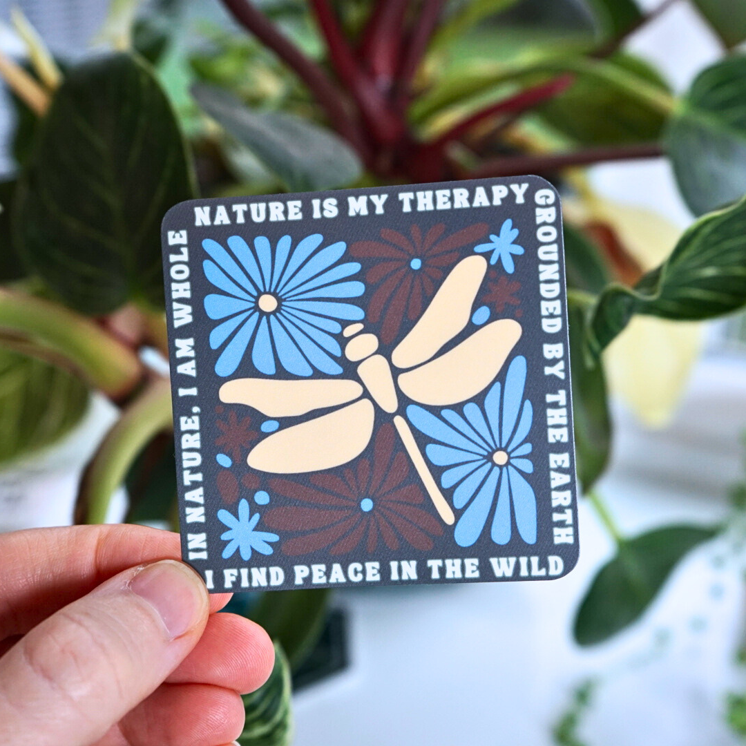 Nature is my Therapy Sticker - Nature Therapy Sticker for Wellness