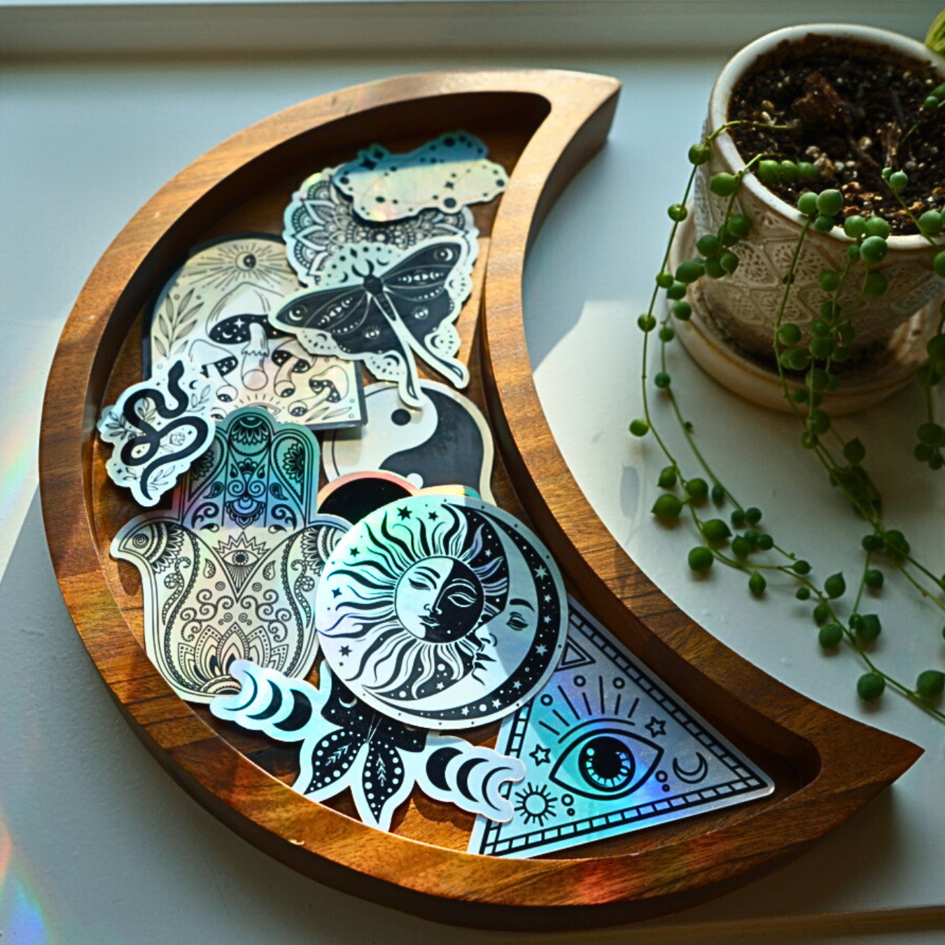 Celestial Holographic Stickers Pack - Shine with Stellar Designs