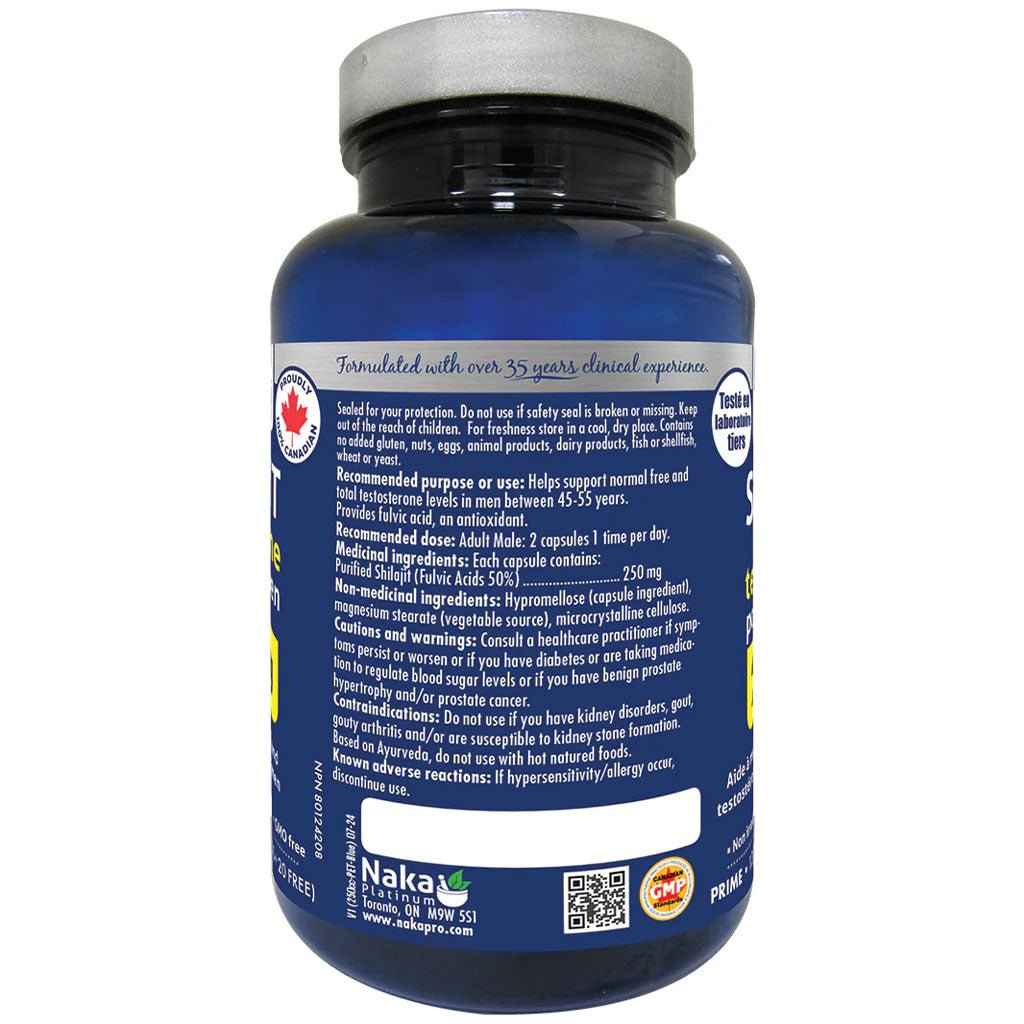 Naka Platinum SHILAJIT TEST SUPPORT FOR MEN, 60 VCaps