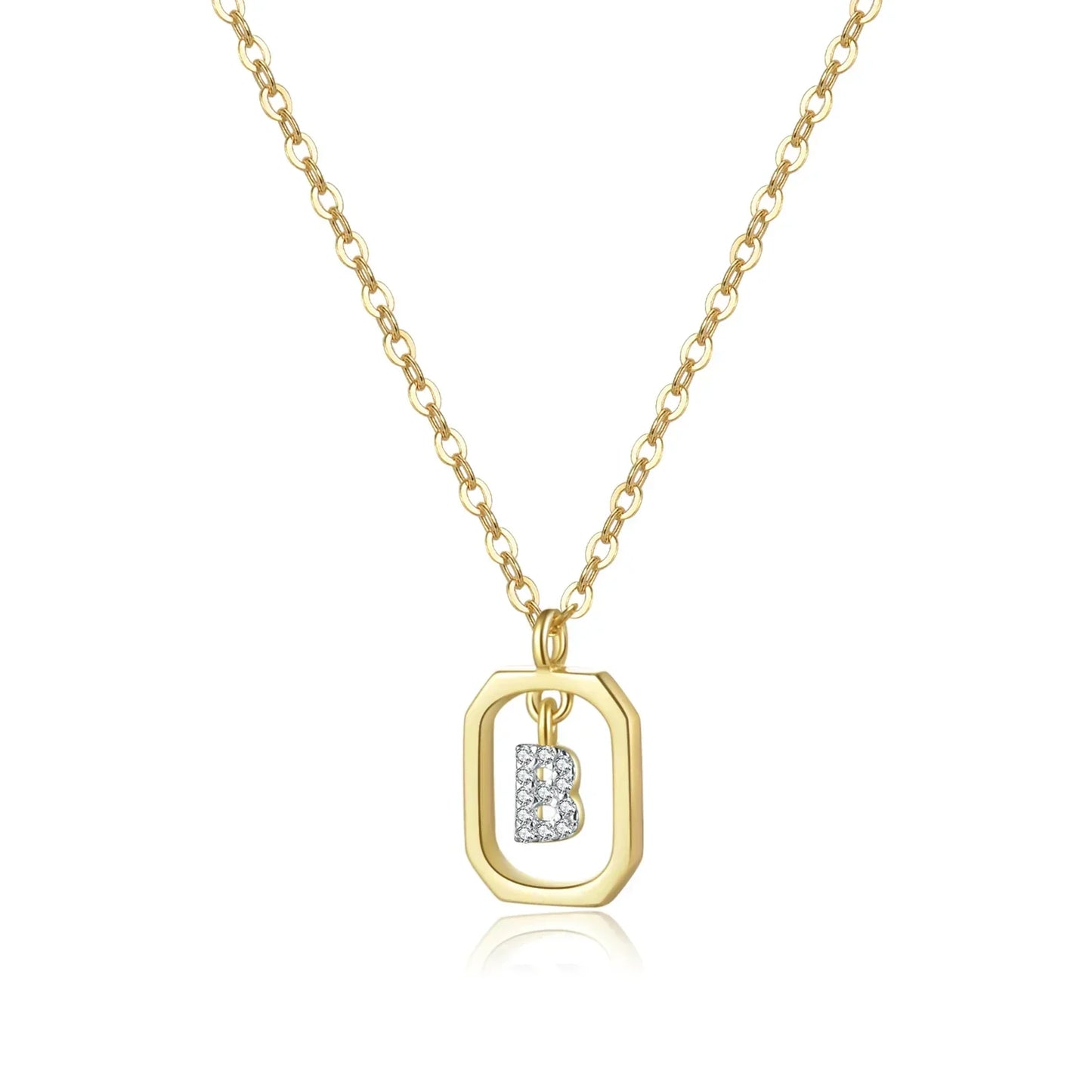 Personalized Initial Necklace in 925 Sterling Silver