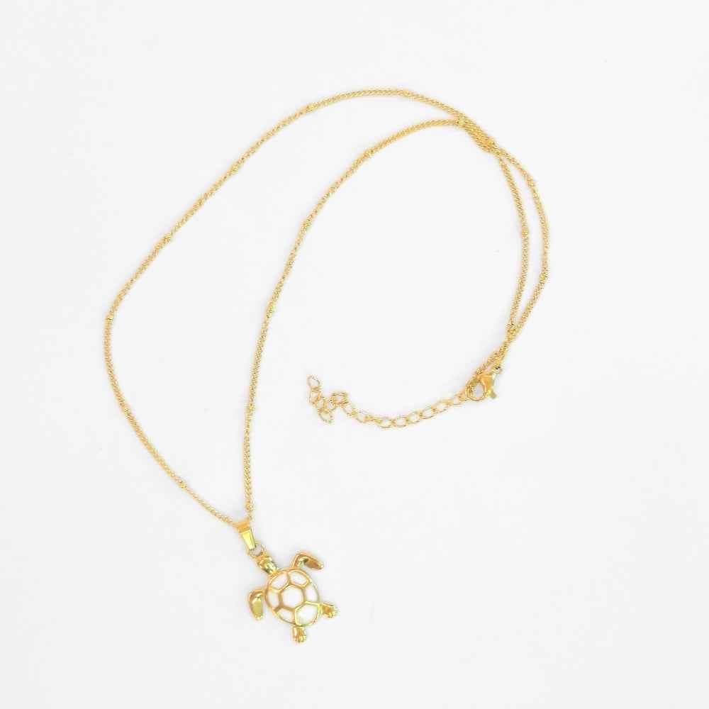 Golden Bohemian White Turtle | Necklace