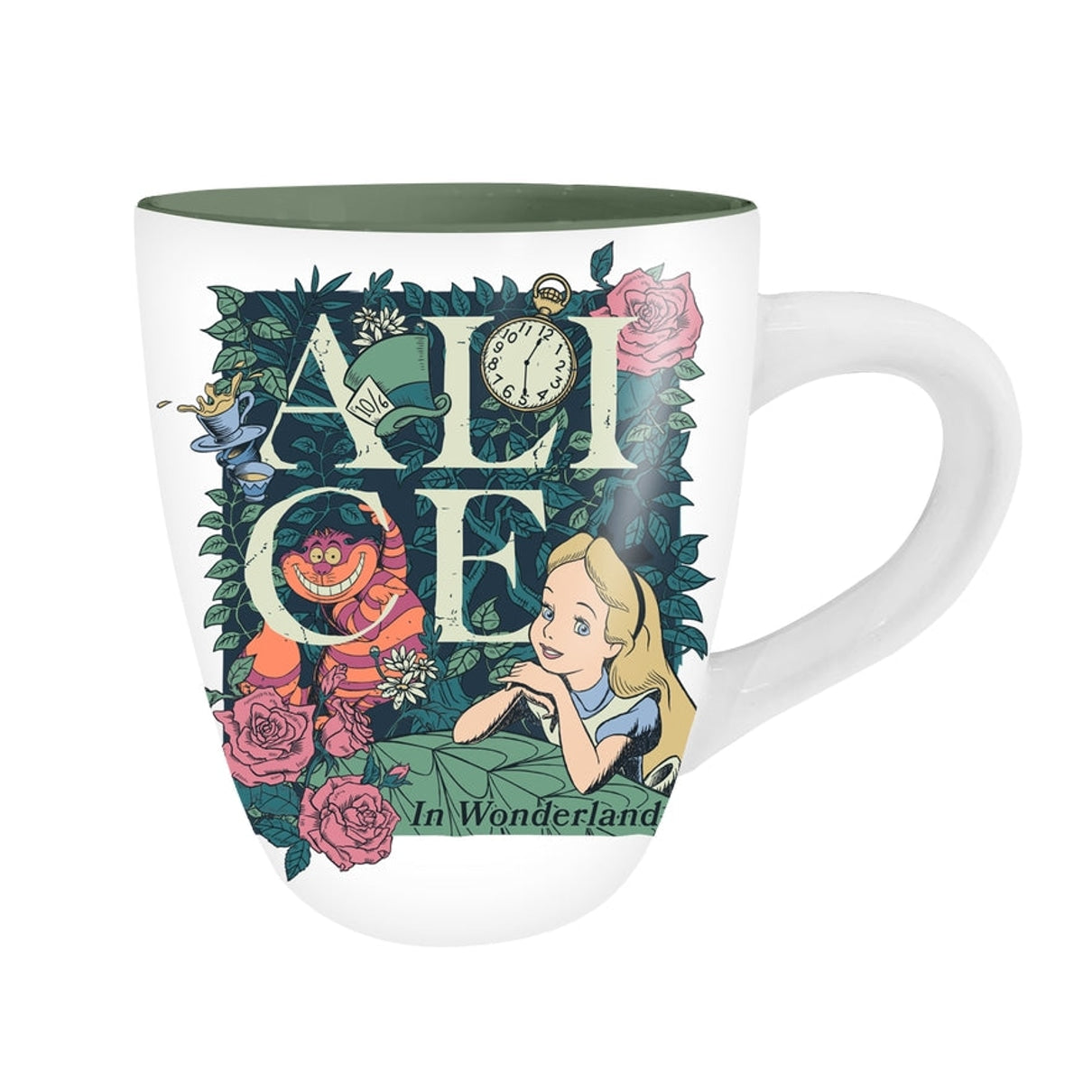 Alice in Wonderland Collage Scene 25oz Jumbo Curved Ceramic Mug