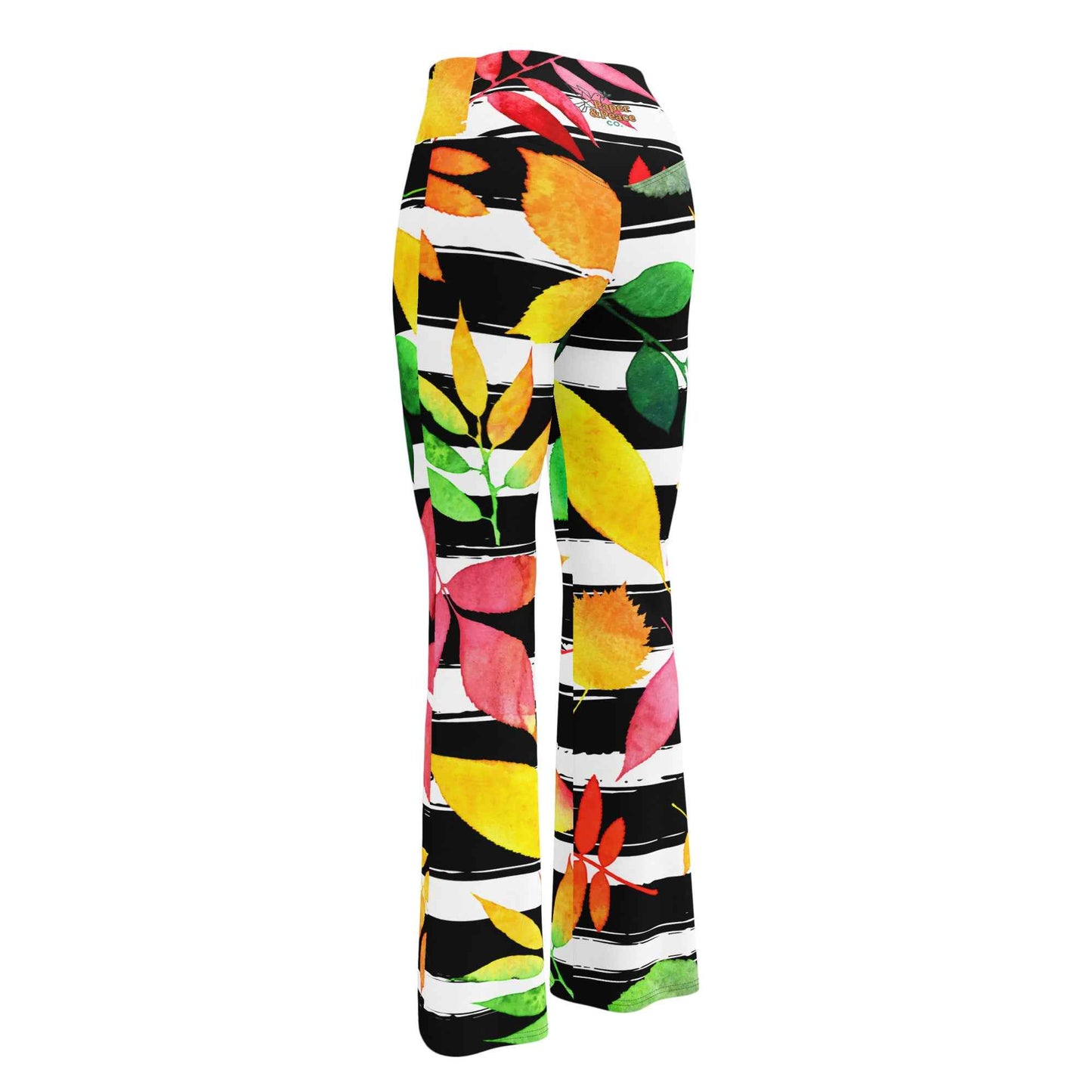 Autumn Ink Stripes Flare leggings
