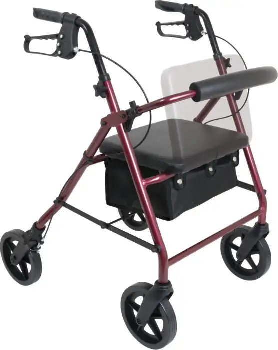 Rollator 8" Wheels Burgundy