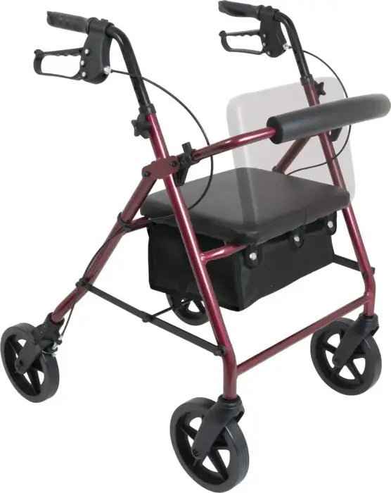Rollator 8" Wheels Burgundy