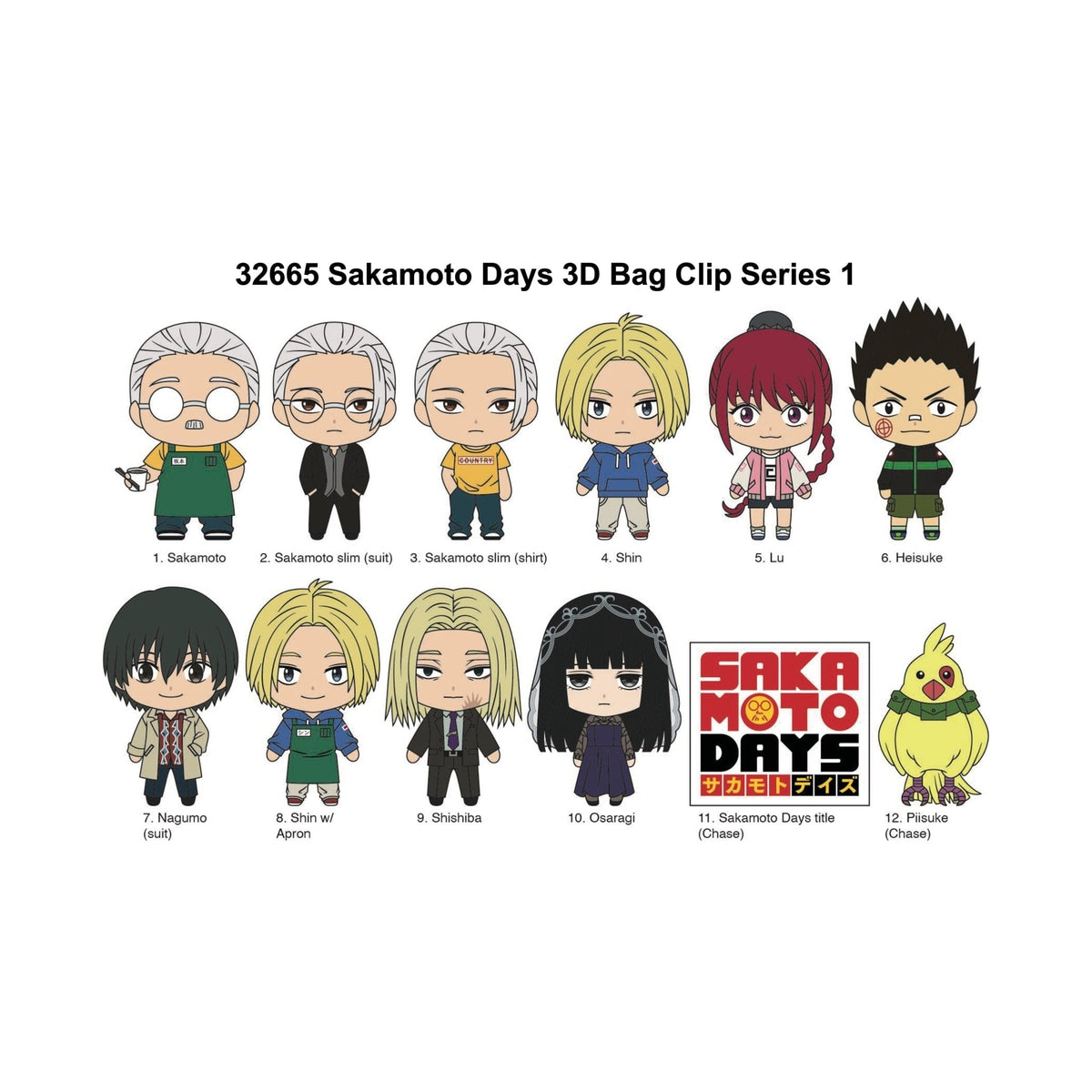 Sakamoto Days Series 1 Mystery 3D Foam Bag Clip