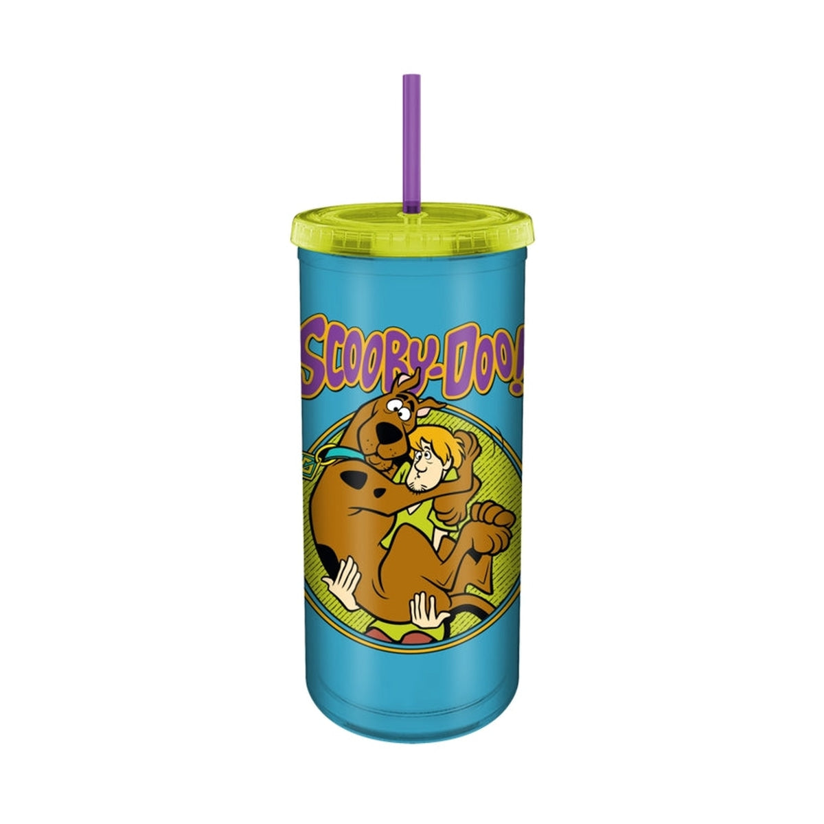 Scooby-Doo Scared Shaggy 20z Plastic Tall Cup w/ Lid & Straw