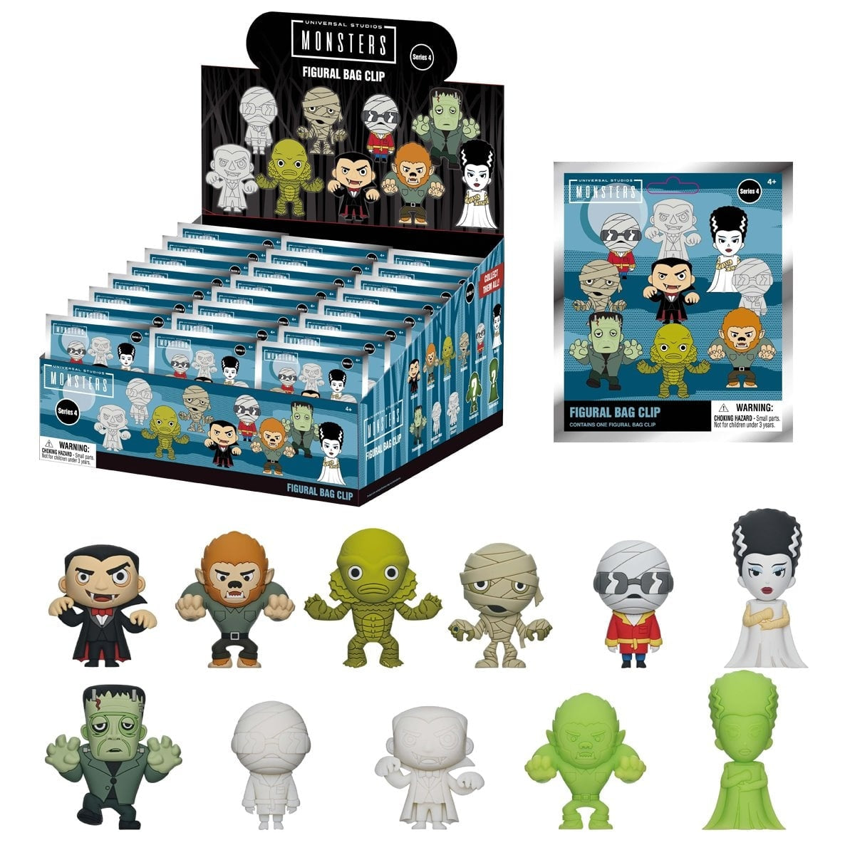 Universal Monsters Series 4 Mystery 3D Foam Bag Clip