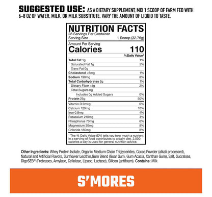 Axe & Sledge Farm Fed Whey Isolate Protein Powder