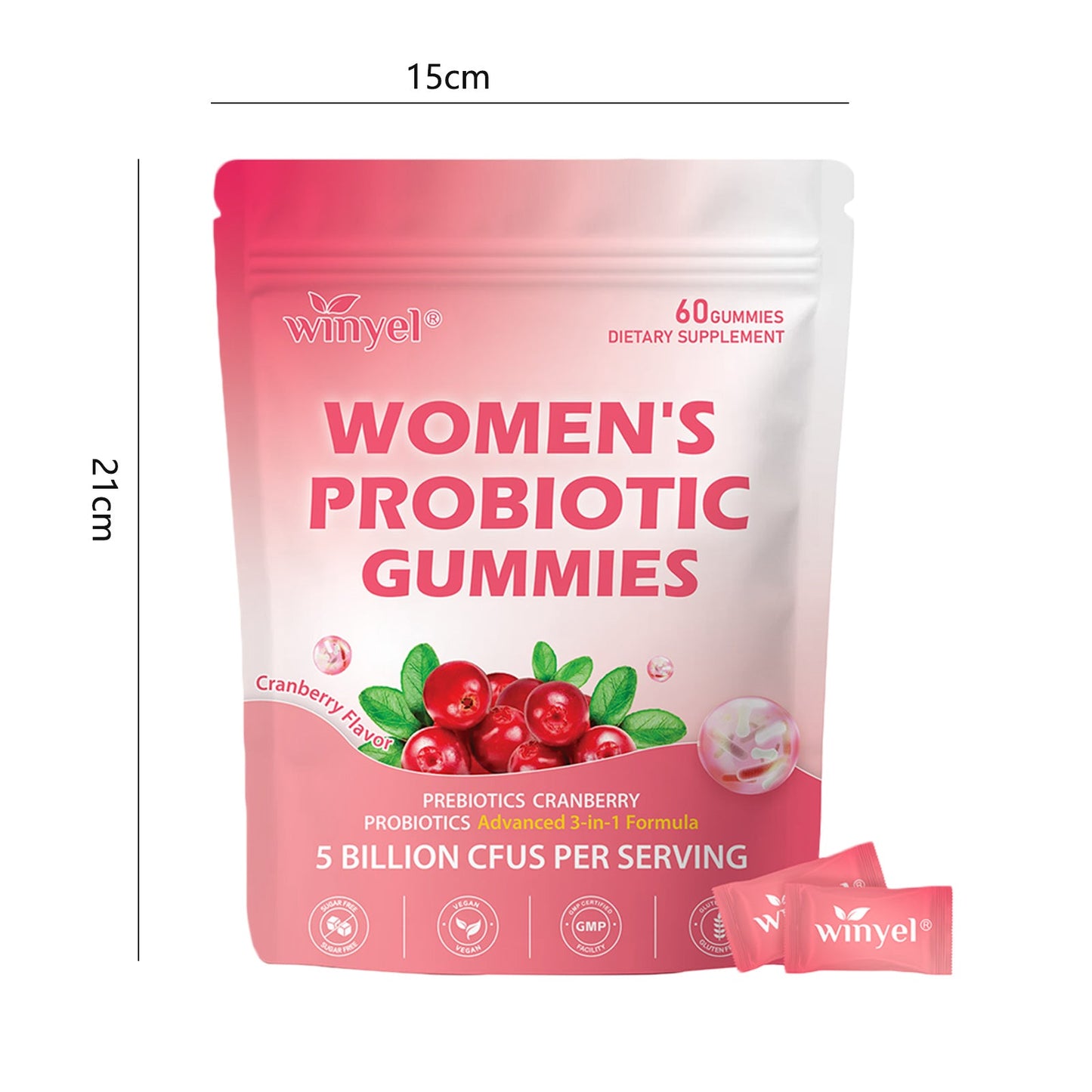 Women's Probiotic Gummies Cranberry Probiotic Gummies