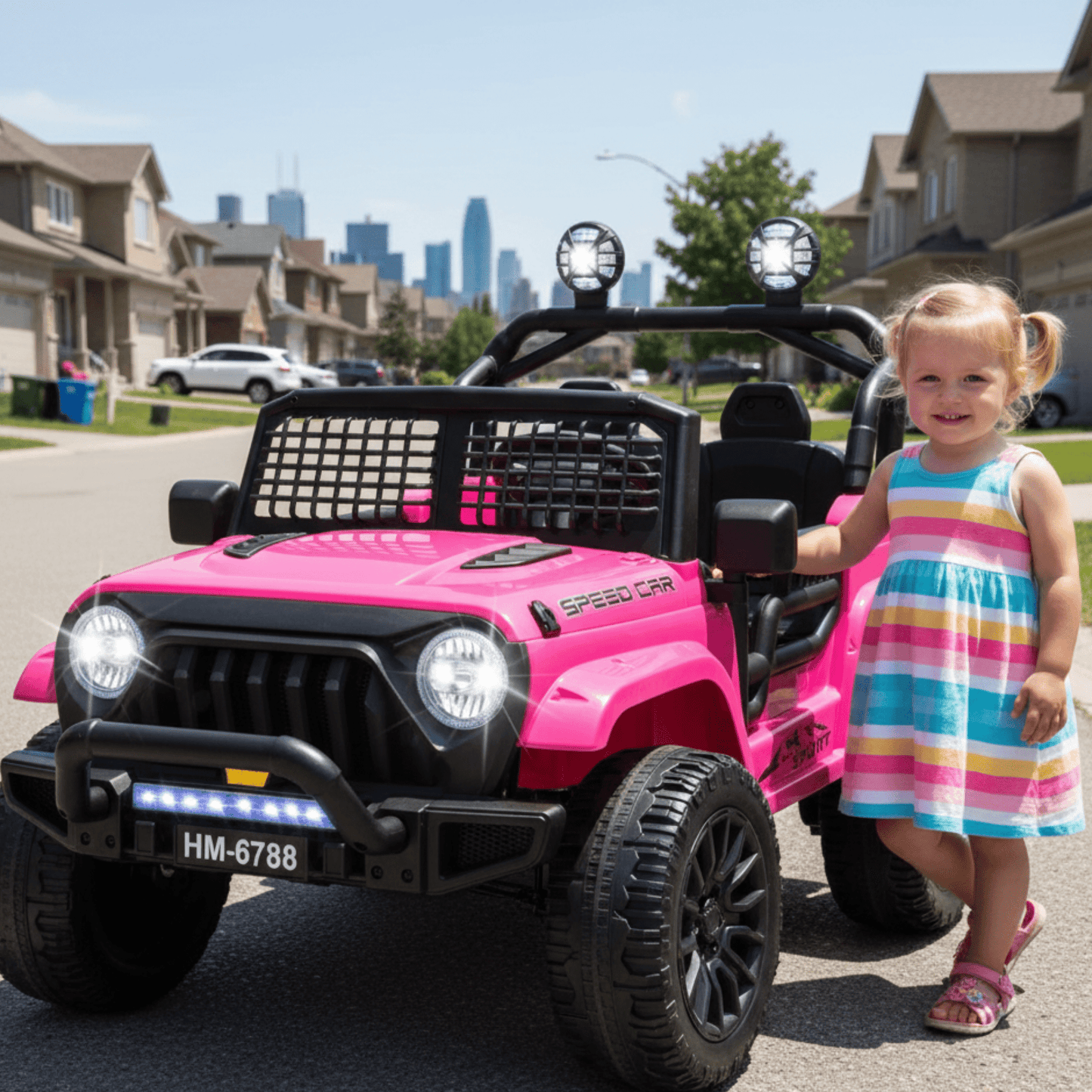 Pink 24V TrailX 2-Seater 24V 4X4/AWD Kids Ride on UTV Buggy W/ EVA Rubber Wheels, Music & RC