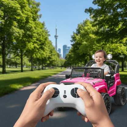 Pink 24V TrailX 2-Seater 24V 4X4/AWD Kids Ride on UTV Buggy W/ EVA Rubber Wheels, Music & RC