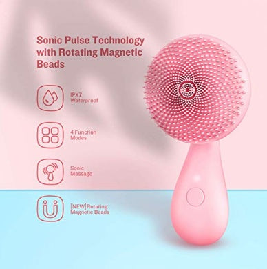 Sonic Facial Cleansing Brush with Rotating Magnetic Beads