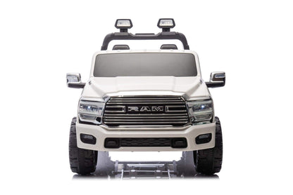 White Complete Edition XXL 2-Seater 4x4 RAM 3500 Ride-On Truck
