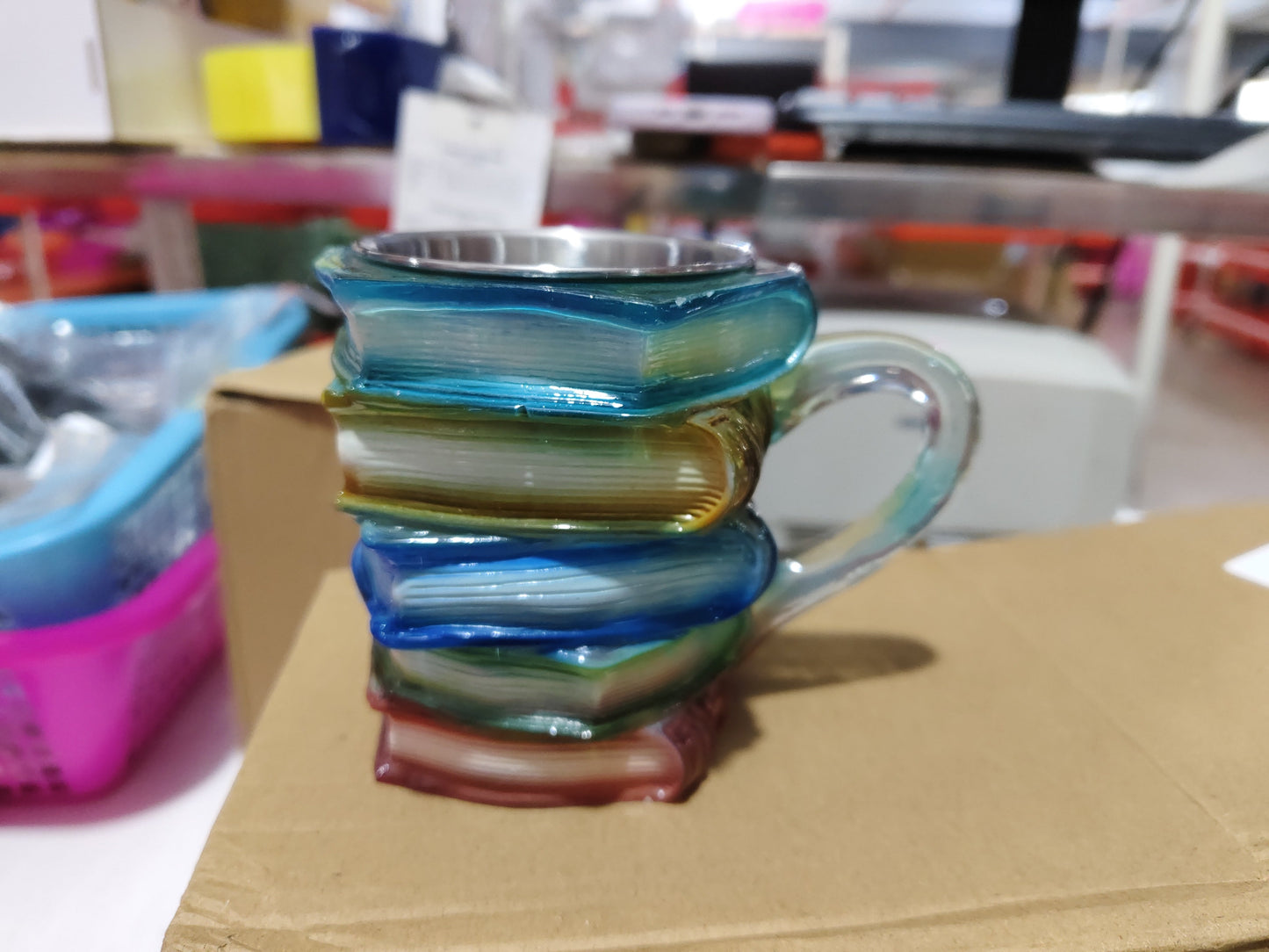 Painted Book Coffee Cup Unique Book Stacking Coffee Cup