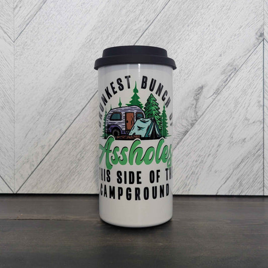 Drunkest Bunch Of Assholes 16oz Stainless Steel Tumbler | Lake Drink Cup