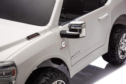 White Complete Edition XXL 2-Seater 4x4 RAM 3500 Ride-On Truck