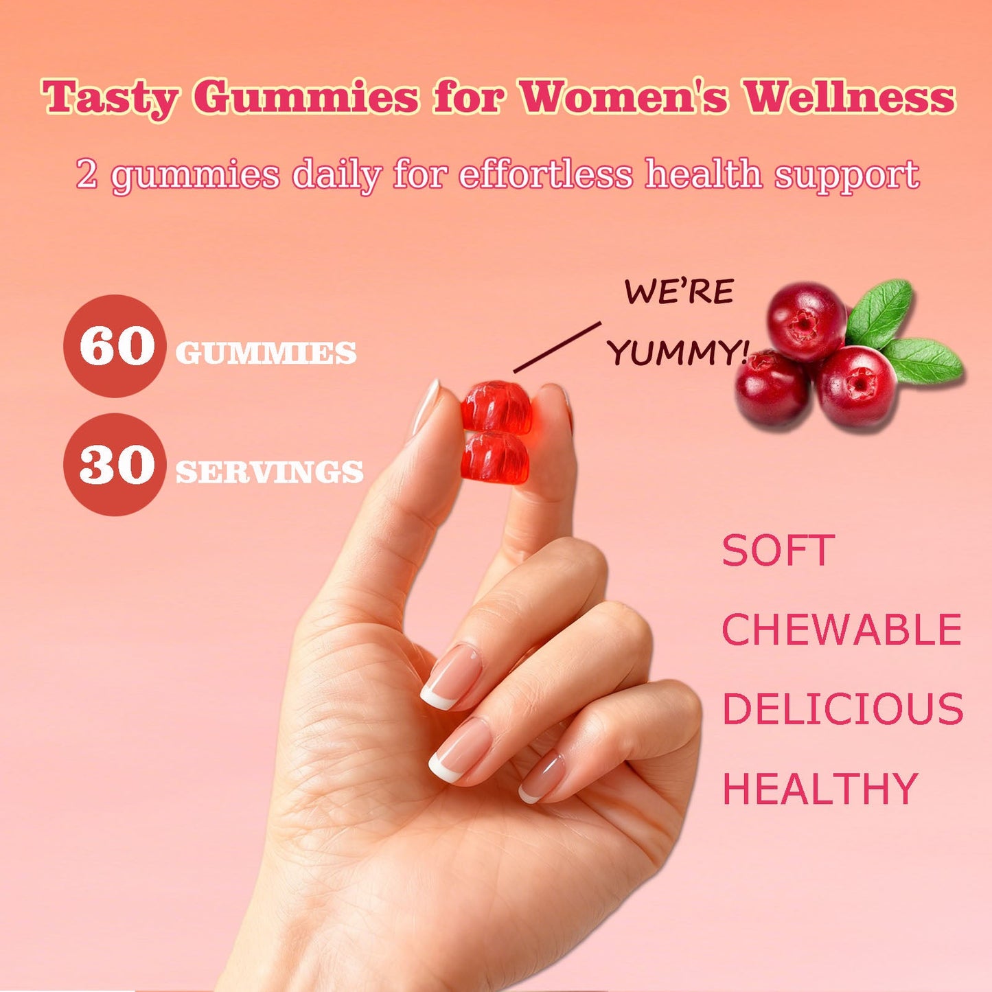 Women's Probiotic Gummies Cranberry Probiotic Gummies
