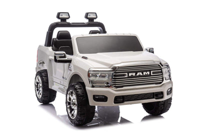 White Complete Edition XXL 2-Seater 4x4 RAM 3500 Ride-On Truck