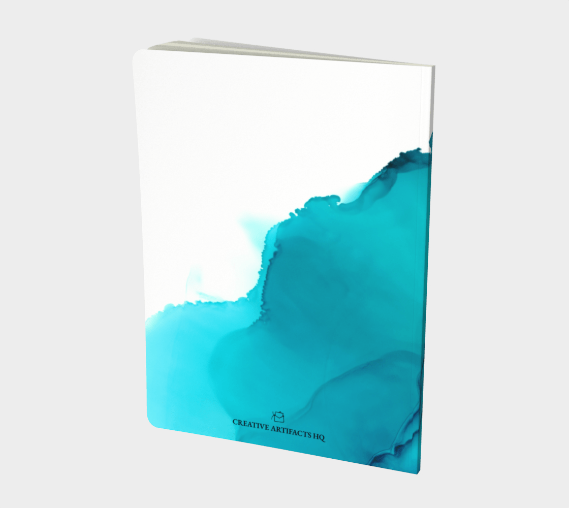 Large Notebook Blue Ink Wave - Perfect for Creative Minds