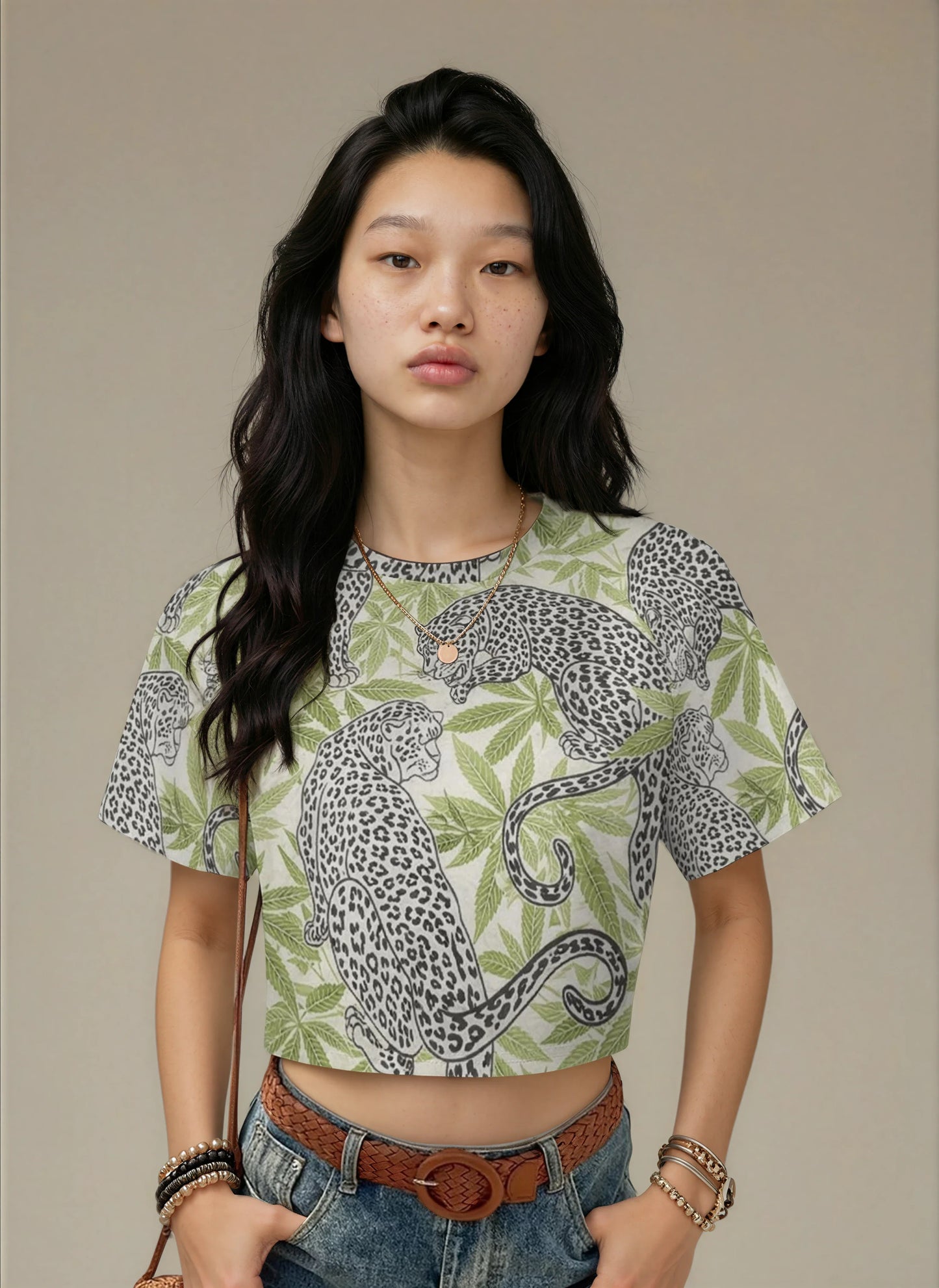 Leopard Cropped T-Shirt for Trendy Style