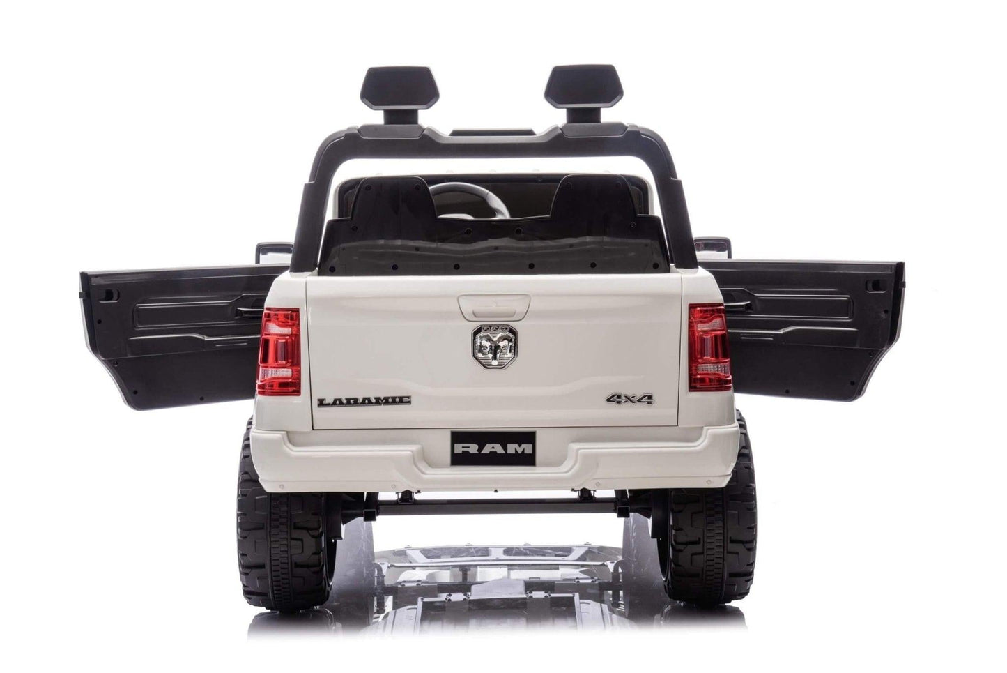 White Complete Edition XXL 2-Seater 4x4 RAM 3500 Ride-On Truck