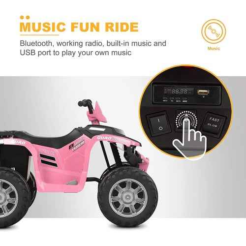 12V Kids Ride-On ATV for Ages 3 to 7 - Perfect Outdoor Adventure Vehicle
