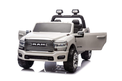 White Complete Edition XXL 2-Seater 4x4 RAM 3500 Ride-On Truck