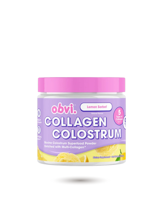 Obvi Collagen Colostrum Lemon Sorbet for Healthy Skin and Joints