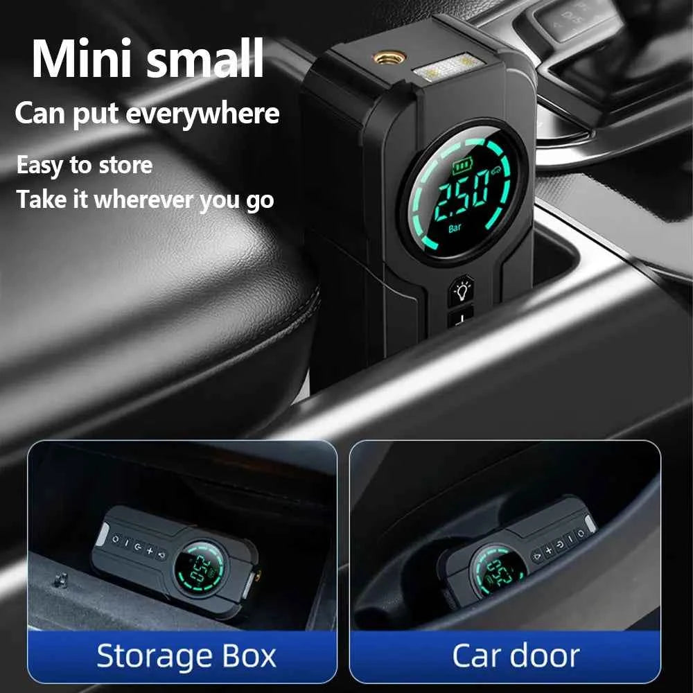 Portable Air Compressor - 2-in-1 Versatile Solution for On-the-Go Inflating