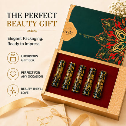 Soft Mist Satin Lipstick Set – 5 in1  Bold Shades