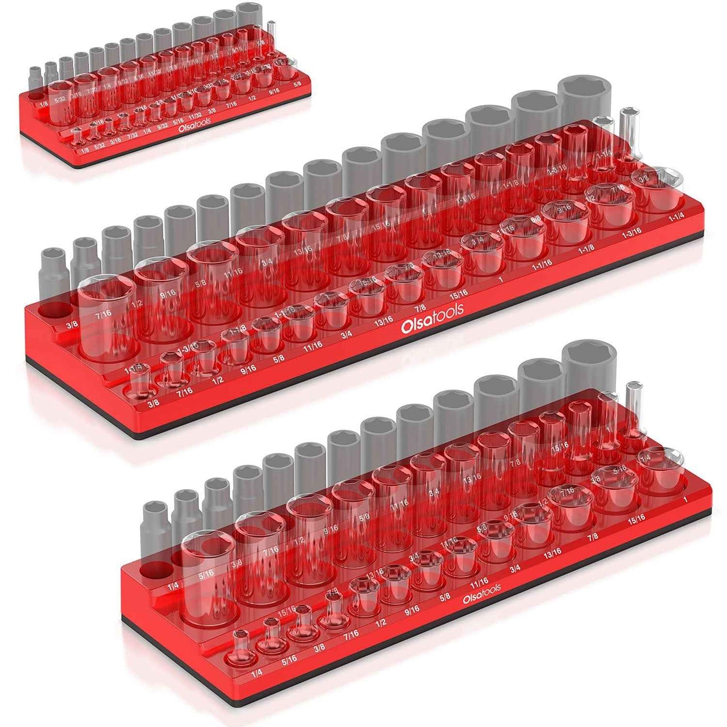 3-Row Magnetic Socket Holder