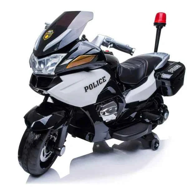 2026 24V Police Motorcycle with Rubber Tires - 2 Seater Electric Ride