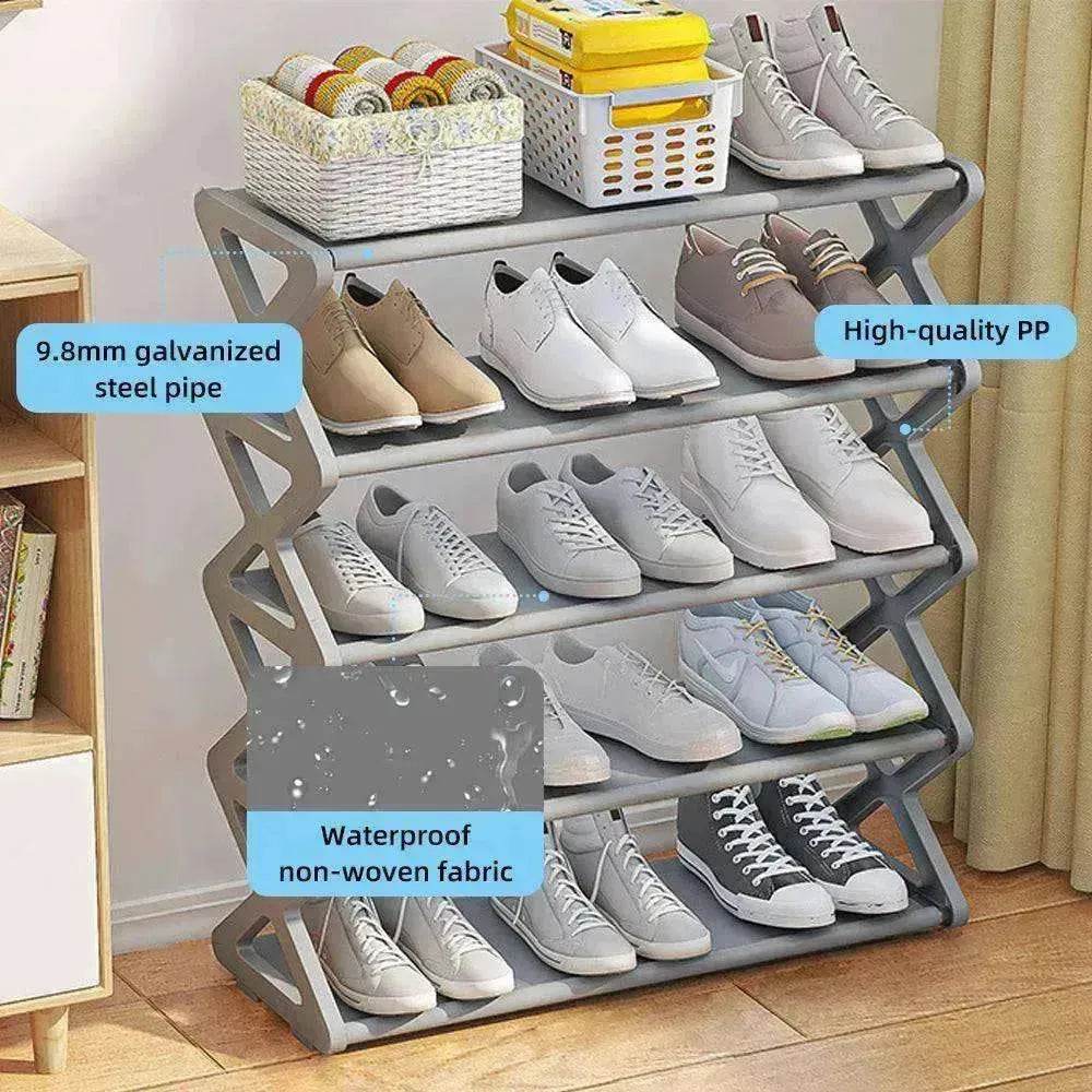 5 Tier X shaped Simple & stylish Shoe Rack Storage