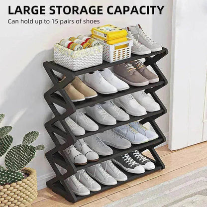 5 Tier X shaped Simple & stylish Shoe Rack Storage