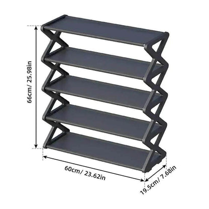 5 Tier X shaped Simple & stylish Shoe Rack Storage