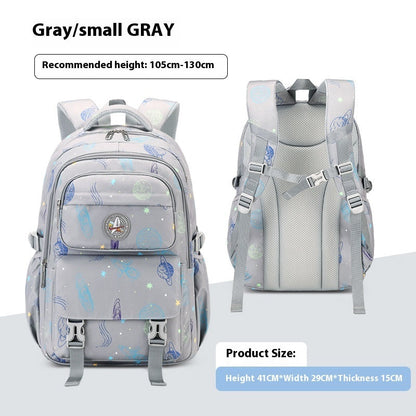 Kids Starry Sky School Backpack – Spine Support, Waterproof Oxford Cloth (Grades 5–9)