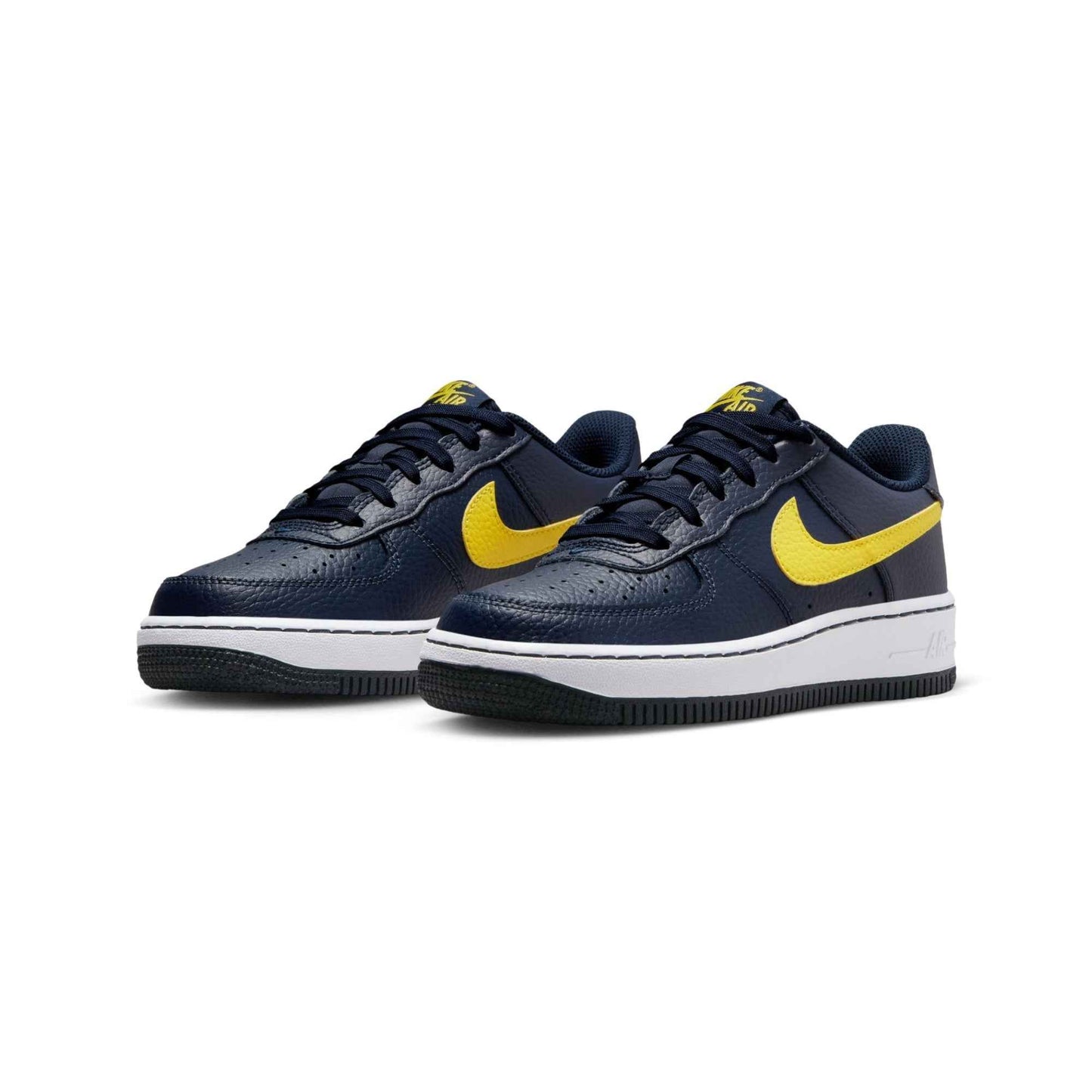 Nike 'Air Force 1' Shoes - Obsidian/Opti Yellow (GS)
