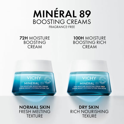 Vichy Minéral 89 face Moisturizer, 100H Moisture Boosting Fragrance Free Rich Cream with Hyaluronic Acid, Niacinamide, Vitamin E & Squalane, for Dry-Very Dry Skin, Recommended by Dermatologists, 50ml 🍁 All In One Marketplace Canada