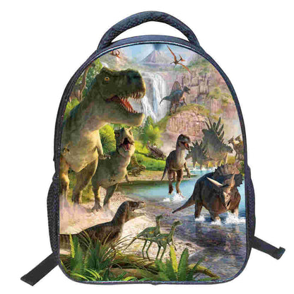 Kids Dinosaur Print School Backpack – Lightweight 14" & 16" Sizes