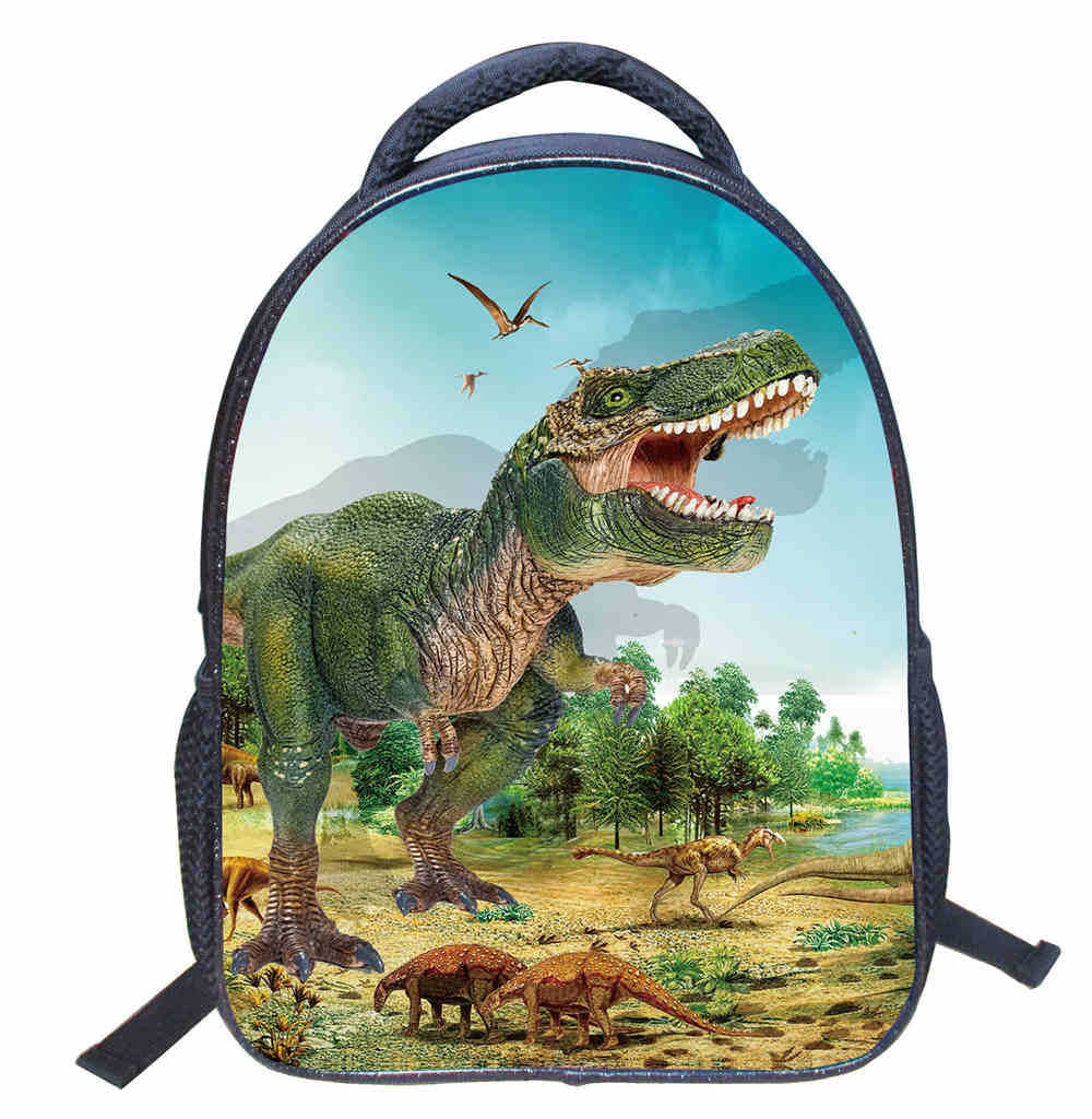 Kids Dinosaur Print School Backpack – Lightweight 14" & 16" Sizes