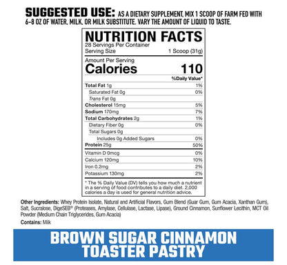 Axe & Sledge Farm Fed Whey Isolate Protein Powder