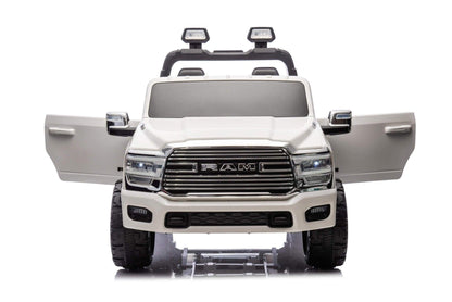 White Complete Edition XXL 2-Seater 4x4 RAM 3500 Ride-On Truck