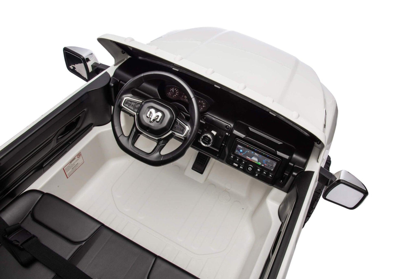 White Complete Edition XXL 2-Seater 4x4 RAM 3500 Ride-On Truck