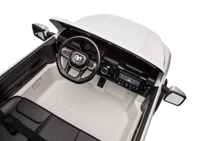 White Complete Edition XXL 2-Seater 4x4 RAM 3500 Ride-On Truck