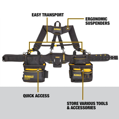 DEWALT Tool Rig Professional Tool Belt with Padded Suspenders, 25 Pockets, Durable Design, Adjustable (DWST540602) 🍁 All In One Marketplace Canada